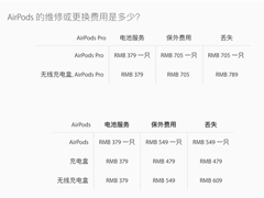苹果更新AirPods Pro维修或更换费用说明