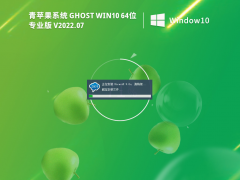 [稳定安全]青苹果 Ghost Win10 64位专业装机版 V2022.07