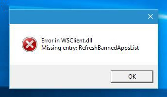 Windows10ʾError in WSClient.dllĴ취