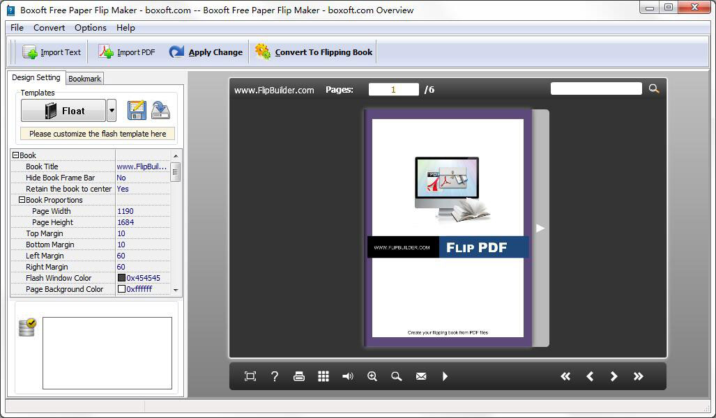 Boxoft Free Page Flip Maker(ҳ) V3.0