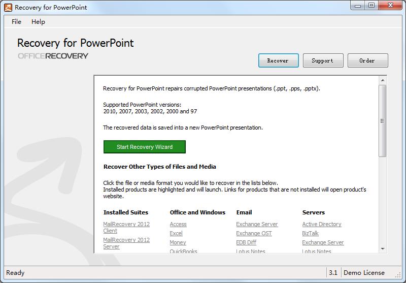 Recovery for PowerPoint(PPTļָ) V3.1 Ӣİװ