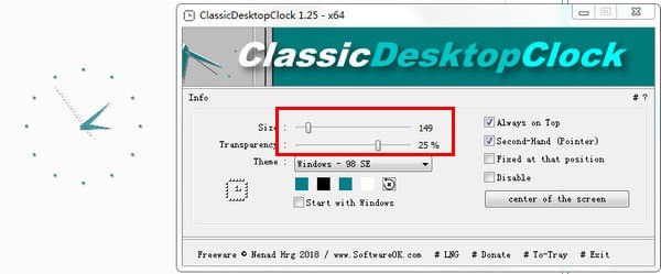 free downloads ClassicDesktopClock 4.44