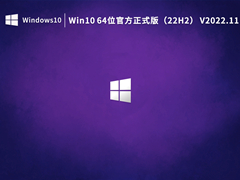 Win10 64位官方正式版（22H2） V2022.11