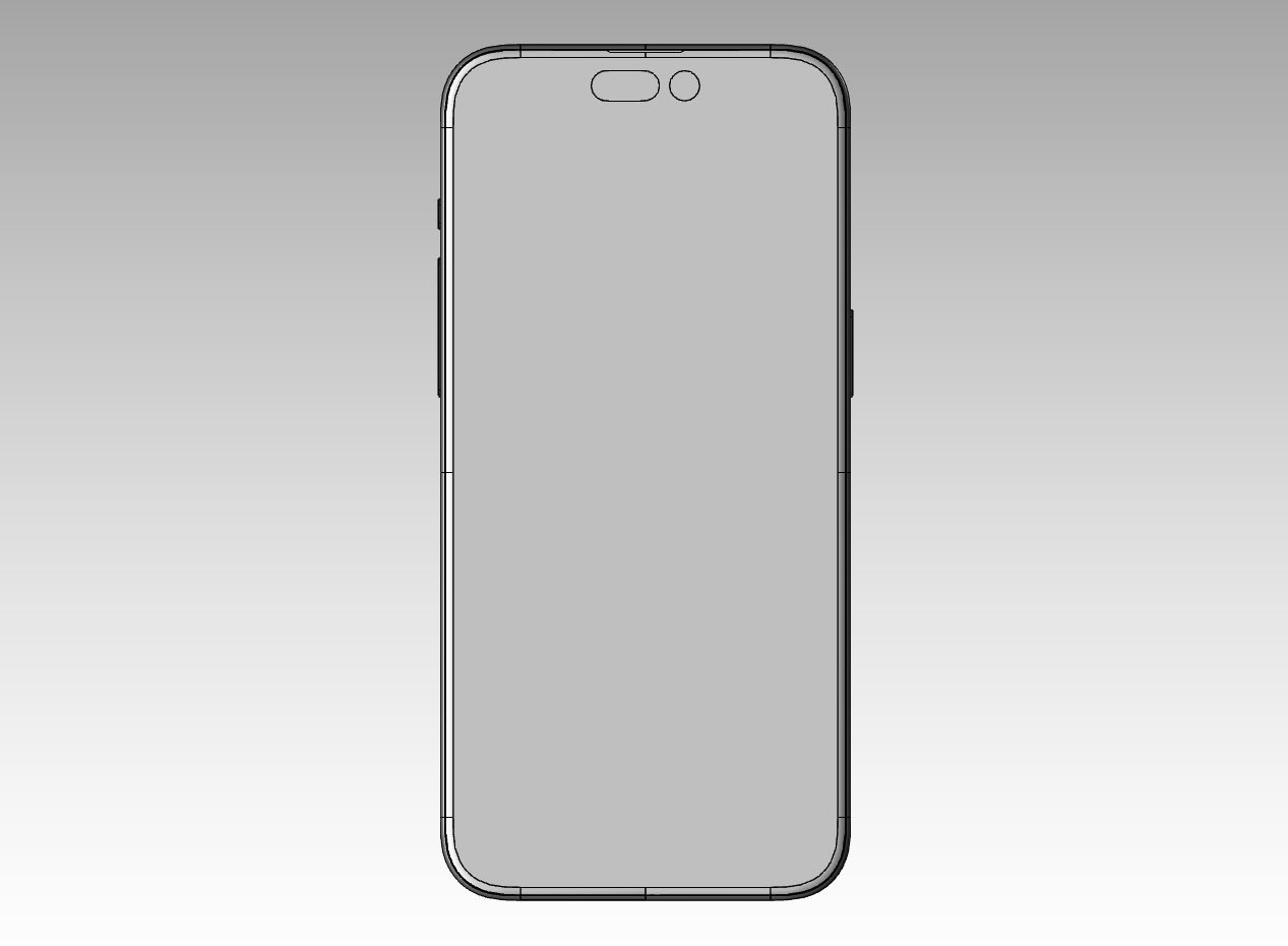 ƻ iPhone 15 Pro ֻ CAD Ⱦͼع⣬ߴϢ